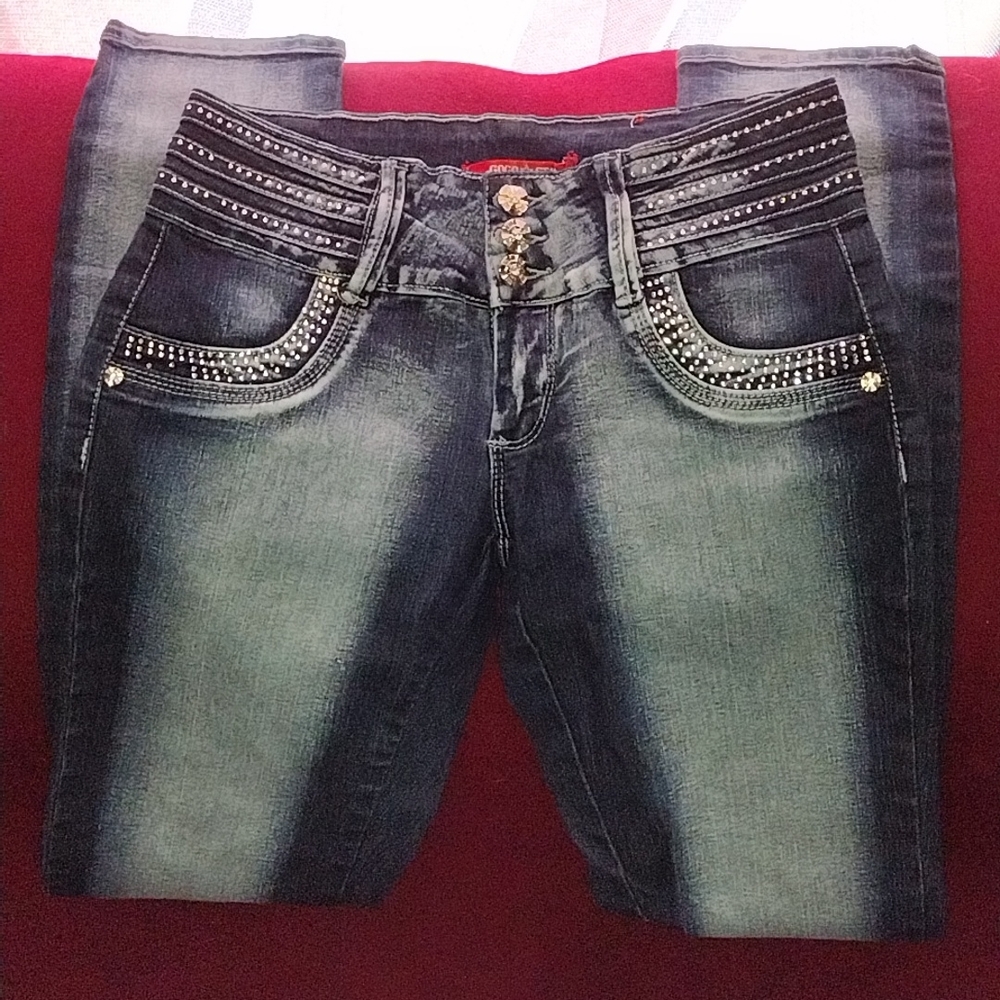 Women's Skinny Jeans with Studded Detail